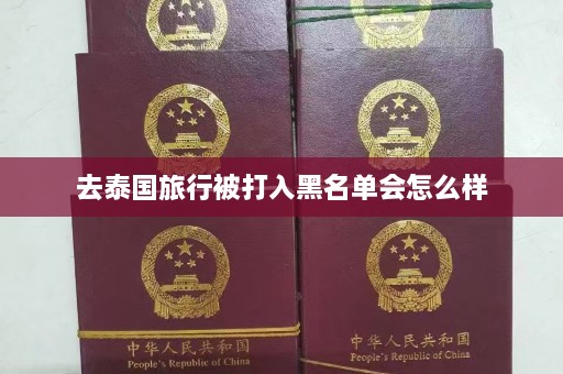 去泰国旅行被打入黑名单会怎么样