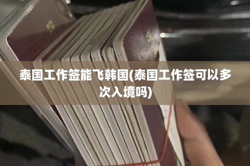 泰国工作签能飞韩国(泰国工作签可以多次入境吗)