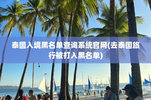 泰国入境黑名单查询系统官网(去泰国旅行被打入黑名单)  第1张