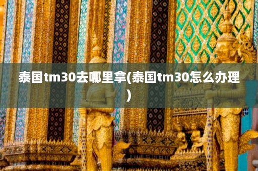 泰国tm30去哪里拿(泰国tm30怎么办理)