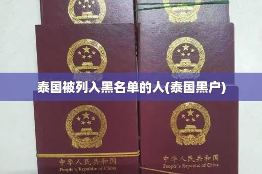 泰国被列入黑名单的人(泰国黑户)  第1张