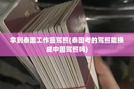 拿到泰国工作签驾照(泰国考的驾照能换成中国驾照吗)  第1张