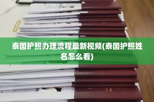 泰国护照办理流程最新视频(泰国护照姓名怎么看)  第1张