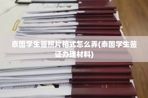 泰国学生签照片格式怎么弄(泰国学生签证办理材料)