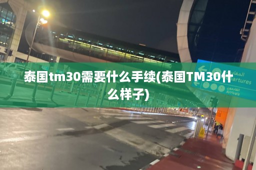 泰国tm30需要什么手续(泰国TM30什么样子)  第1张