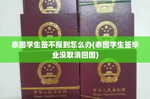 泰国学生签不报到怎么办(泰国学生签毕业没取消回国)