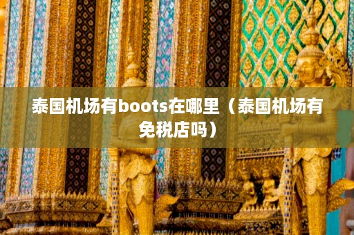 泰国机场有boots在哪里（泰国机场有免税店吗）