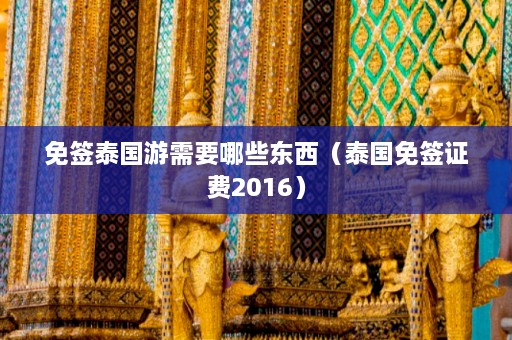 免签泰国游需要哪些东西（泰国免签证费2016）  第1张