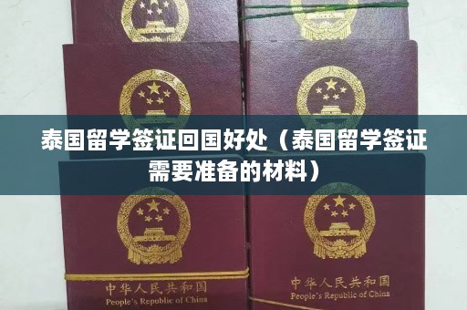 泰国留学签证回国好处（泰国留学签证需要准备的材料）  第1张