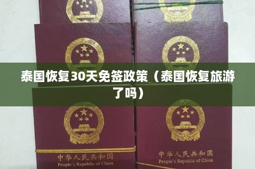 泰国恢复30天免签政策（泰国恢复旅游了吗）  第1张