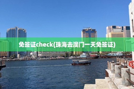 免签证check(珠海去澳门一天免签证)