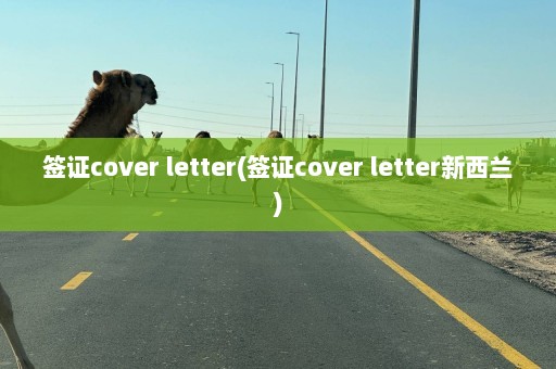 签证cover letter(签证cover letter新西兰)