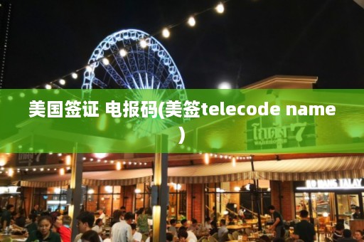 美国签证 电报码(美签telecode name)