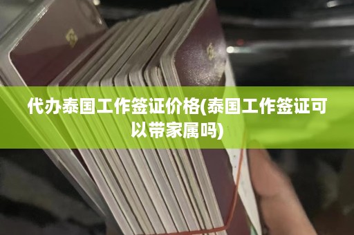 代办泰国工作签证价格(泰国工作签证可以带家属吗)