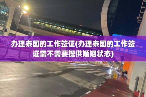 办理泰国的工作签证(办理泰国的工作签证需不需要提供婚姻状态)  第1张