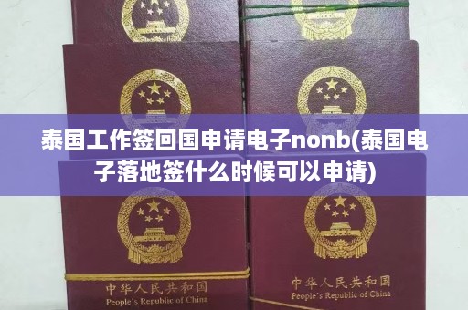 泰国工作签回国申请电子nonb(泰国电子落地签什么时候可以申请)  第1张