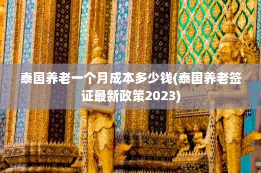 泰国养老一个月成本多少钱(泰国养老签证最新政策2023)