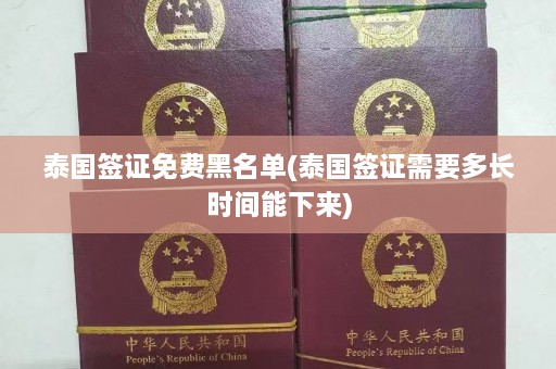 泰国签证免费黑名单(泰国签证需要多长时间能下来)  第1张