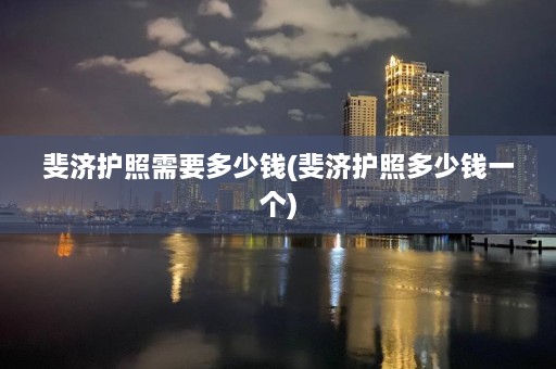 斐济护照需要多少钱(斐济护照多少钱一个)  第1张