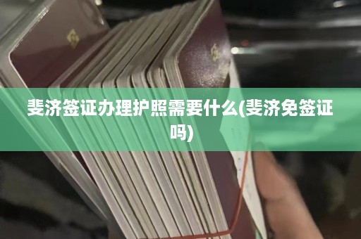 斐济签证办理护照需要什么(斐济免签证吗)  第1张