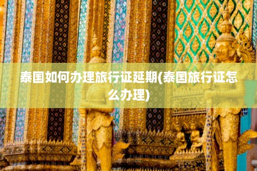 泰国如何办理旅行证延期(泰国旅行证怎么办理)