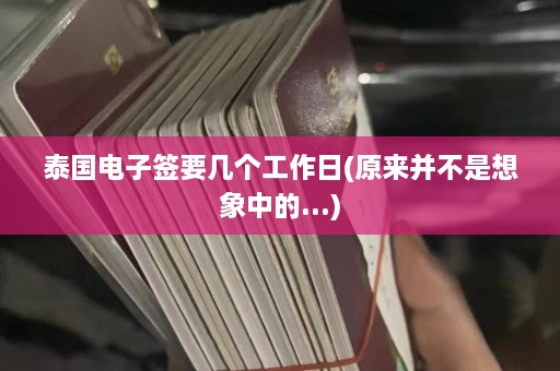 泰国电子签要几个工作日(原来并不是想象中的...)  第1张