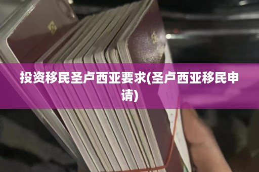 投资移民圣卢西亚要求(圣卢西亚移民申请)  第1张