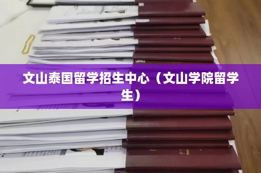 文山泰国留学招生中心（文山学院留学生）