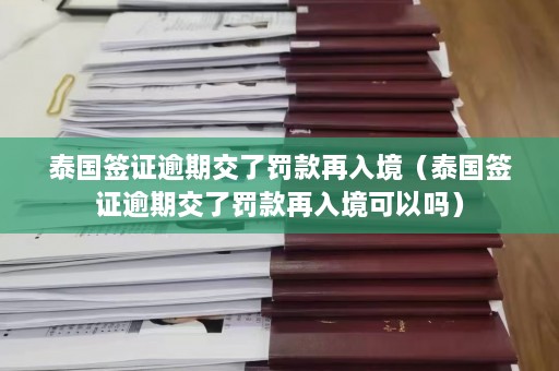 泰国签证逾期交了罚款再入境（泰国签证逾期交了罚款再入境可以吗）