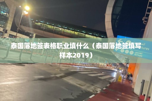 泰国落地签表格职业填什么（泰国落地签填写样本2019）