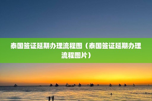 泰国签证延期办理流程图（泰国签证延期办理流程图片）