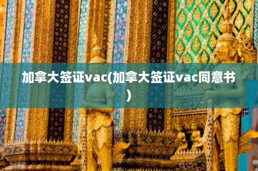 加拿大签证vac(加拿大签证vac同意书)