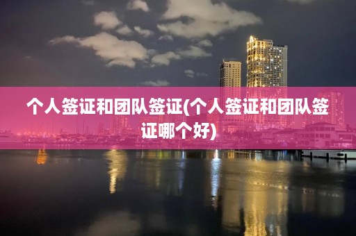 个人签证和团队签证(个人签证和团队签证哪个好)  第1张