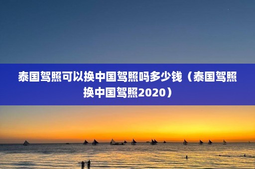 泰国驾照可以换中国驾照吗多少钱（泰国驾照换中国驾照2020）