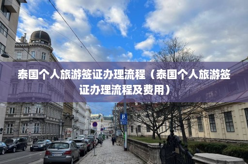 泰国个人旅游签证办理流程（泰国个人旅游签证办理流程及费用）