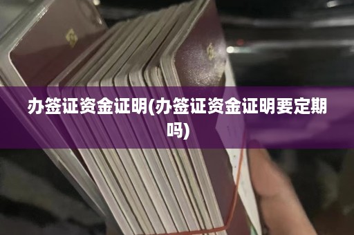 办签证资金证明(办签证资金证明要定期吗)  第1张