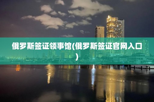 俄罗斯签证领事馆(俄罗斯签证官网入口)