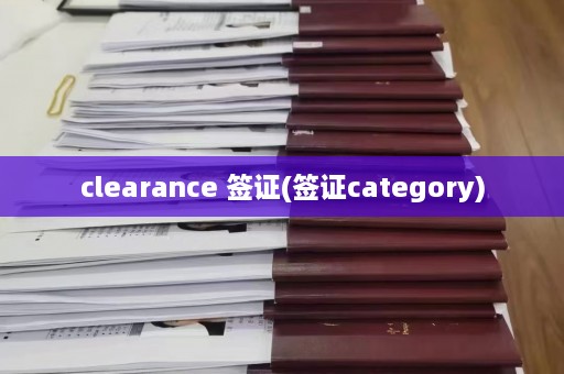 clearance 签证(签证category)