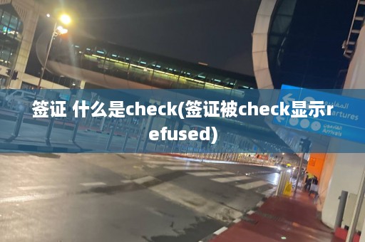 签证 什么是check(签证被check显示refused)  第1张