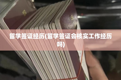 留学签证经历(留学签证会核实工作经历吗)  第1张