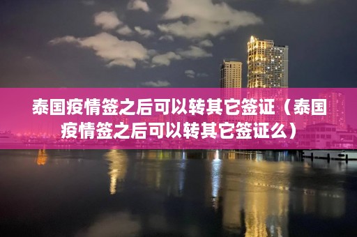 泰国疫情签之后可以转其它签证（泰国疫情签之后可以转其它签证么）