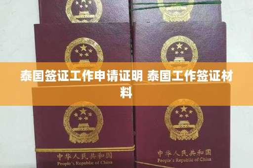 泰国签证工作申请证明 泰国工作签证材料