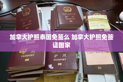 加拿大护照泰国免签么 加拿大护照免签证国家