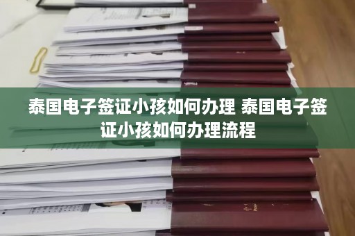 泰国电子签证小孩如何办理 泰国电子签证小孩如何办理流程