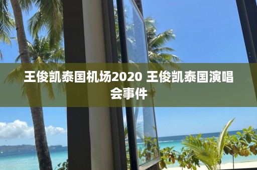 王俊凯泰国机场2020 王俊凯泰国演唱会事件