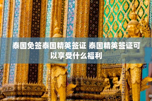 泰国免签泰国精英签证 泰国精英签证可以享受什么福利