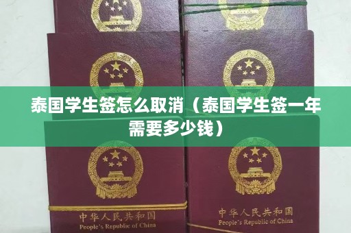 泰国学生签怎么取消（泰国学生签一年需要多少钱）  第1张