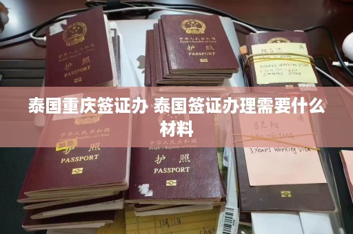 泰国重庆签证办 泰国签证办理需要什么材料