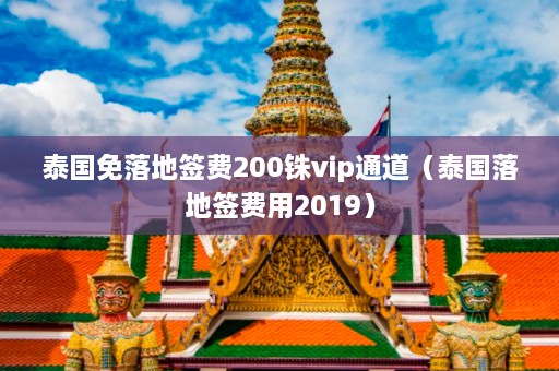 泰国免落地签费200铢vip通道（泰国落地签费用2019）