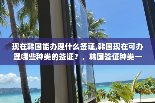 现在韩国能办理什么签证,韩国现在可办理哪些种类的签证？，韩国签证种类一览  第1张